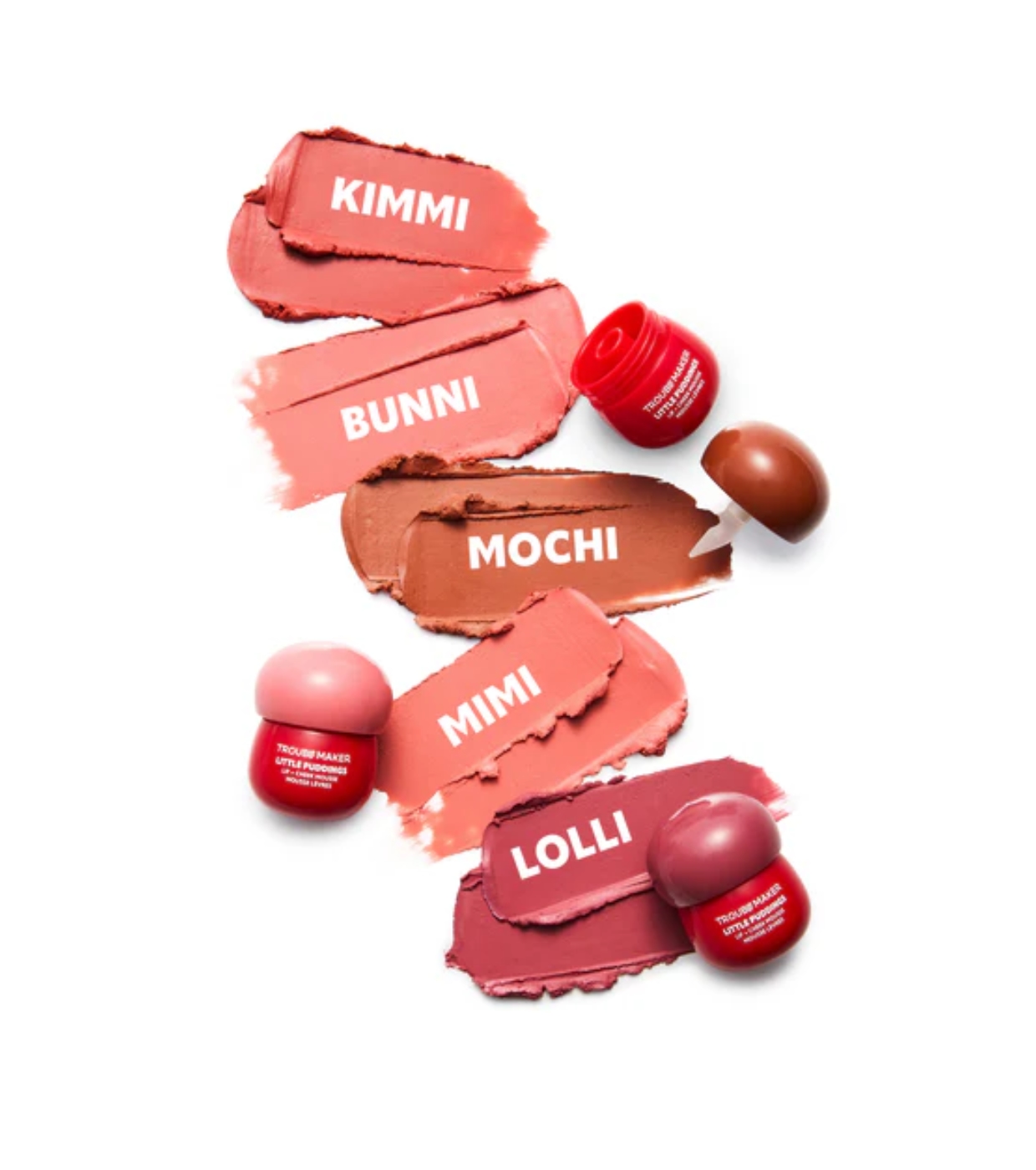 Trouble Maker - Mousse para lábios e bochechas Little Pudding - Mochi Nude Brown
