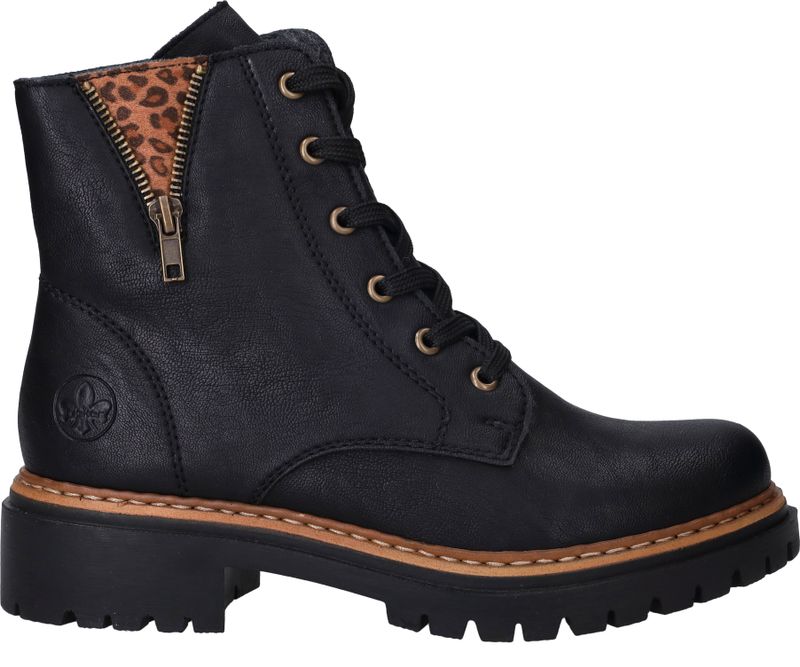 Rieker Veterschoenen Zwart Dames