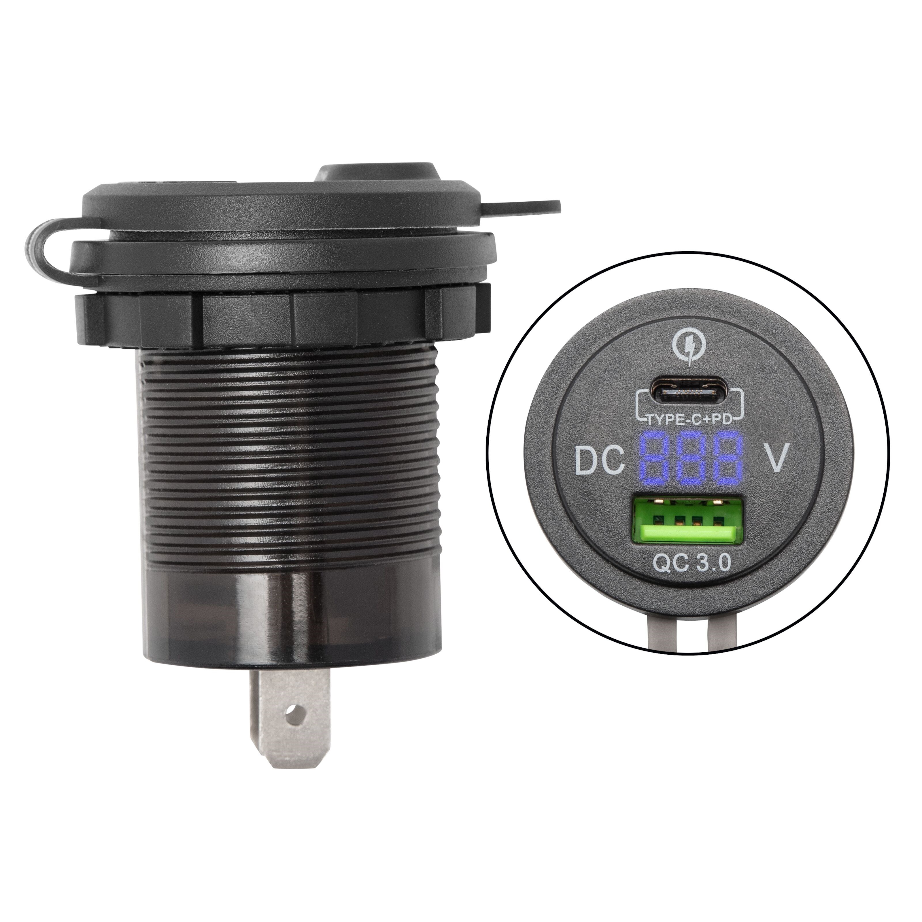 Luxorparts USB-lader for panelmontering 30 W