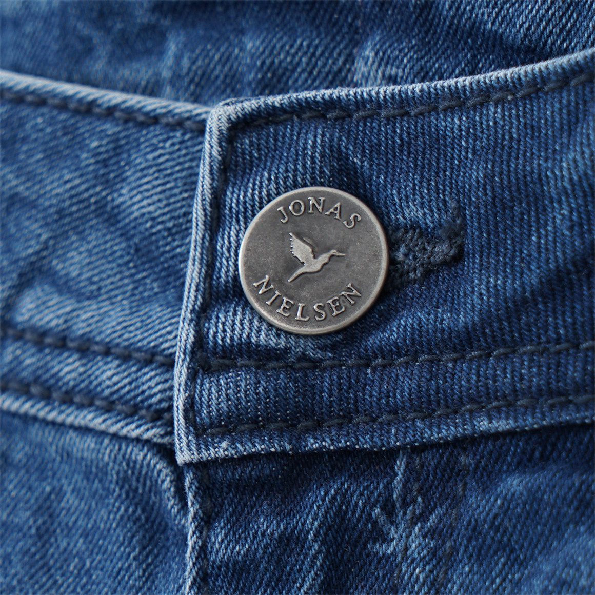 Jonas Nielsen Jungen Jeansshorts mit Palmen blau