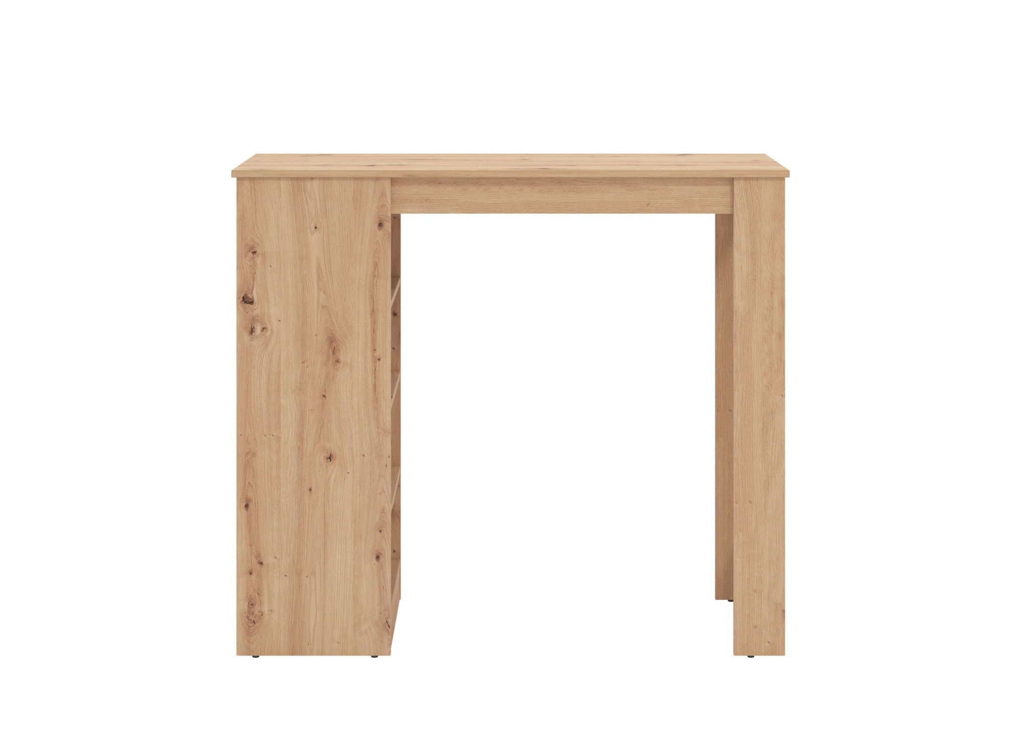 Home affaire Bartisch »Valence, 120x50x150 cm, Küchentisch, Bartresen, Stehtisch, Bartheke« mit 4 Regalfächern, Eiche-Optik oder Weiss, Stilvoll und zeitloser
