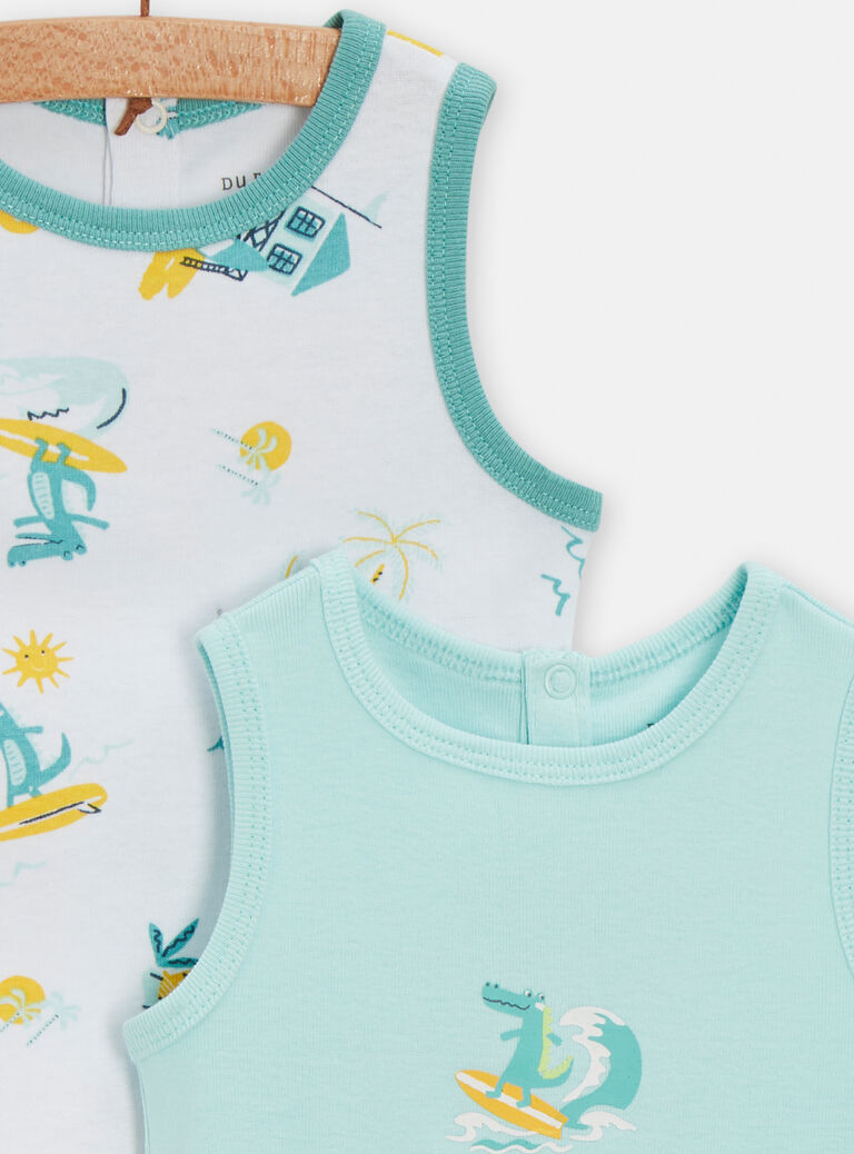 Lot de 2 body fantaisies pour bébé garçon