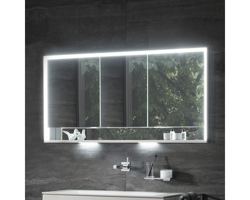 KEUCO Royal Lumos spiegelkast, 120 x 16,5 x 73,5 cm, zilver, 3-deurs, LED, IP24, inbouw, 713