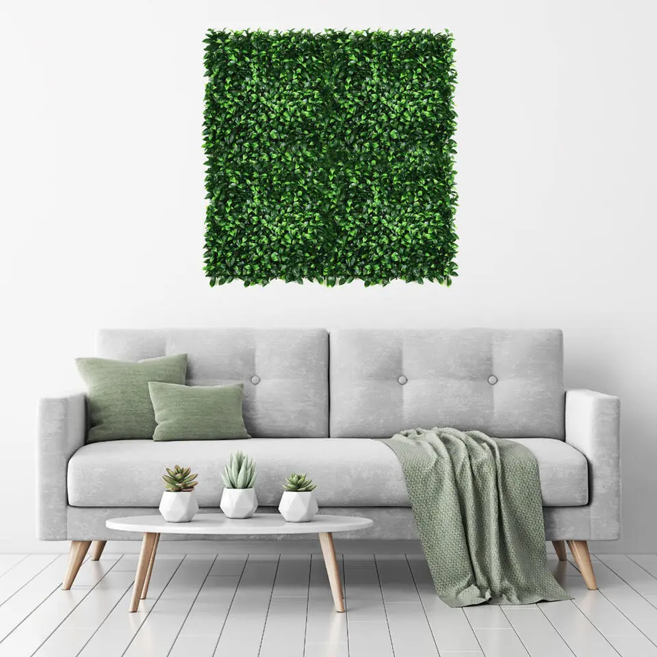 Wandpanelen kunsthaag laurierblad - set van 4 - 50x50x4cm
