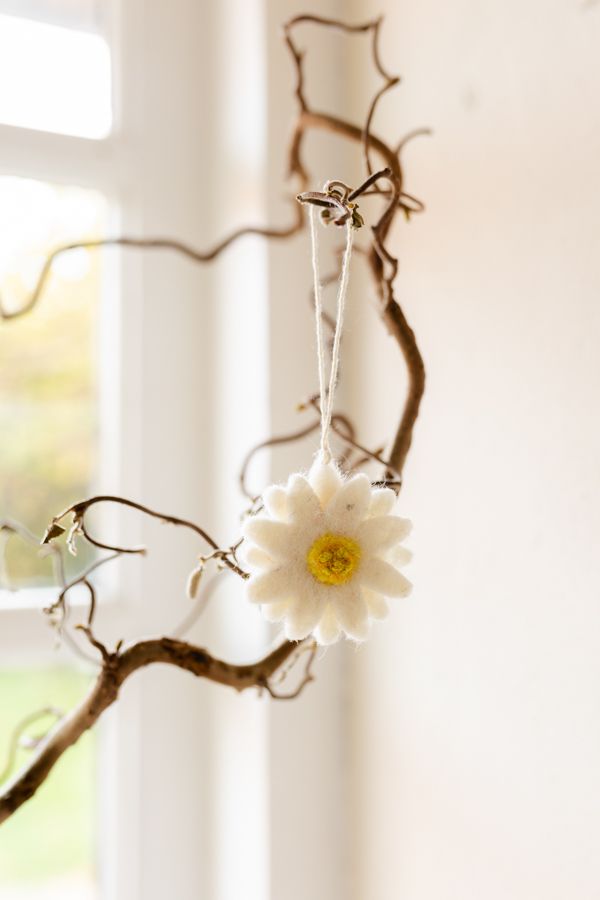 Hanger, vilt, bloemen, set van 4