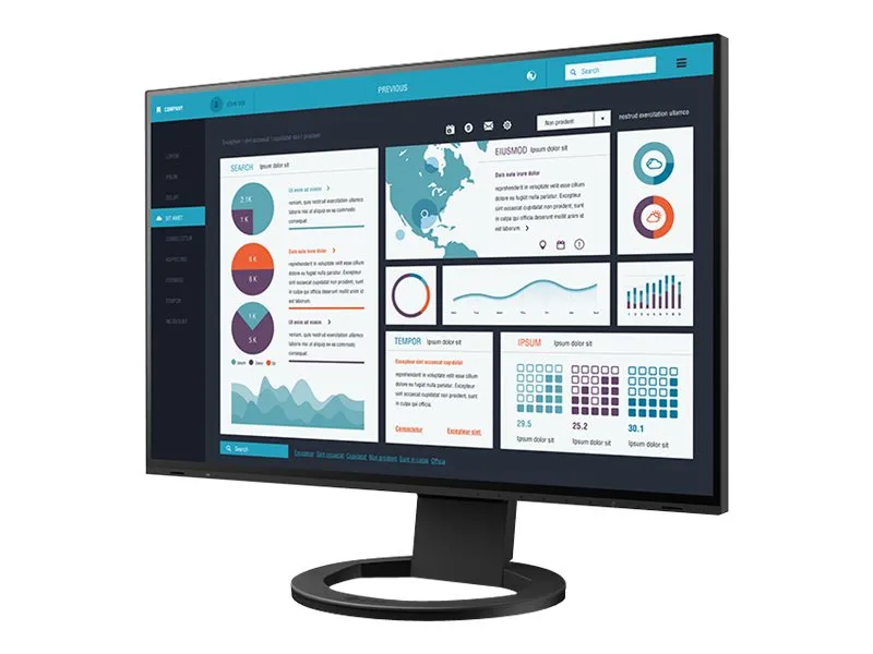 [OUTLET] - EIZO FlexScan EV2495-BK - Med FlexStand - LED-skærm - 24.1