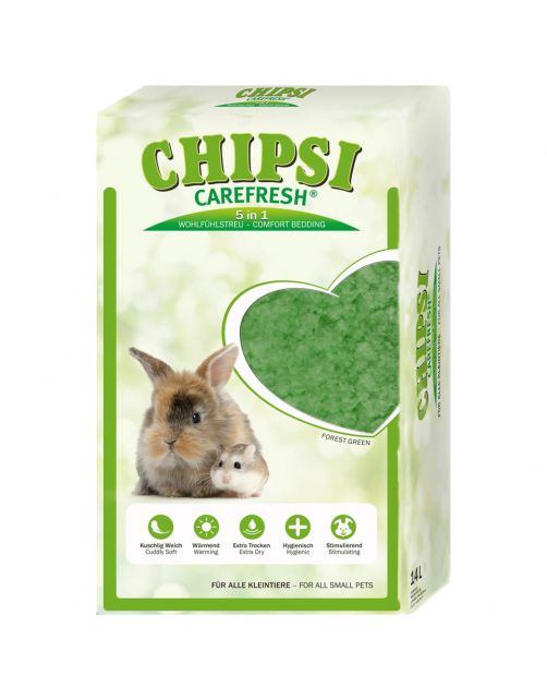 Chipsi Carefresh Forest Green - Bodembedekking - 14 l Groen