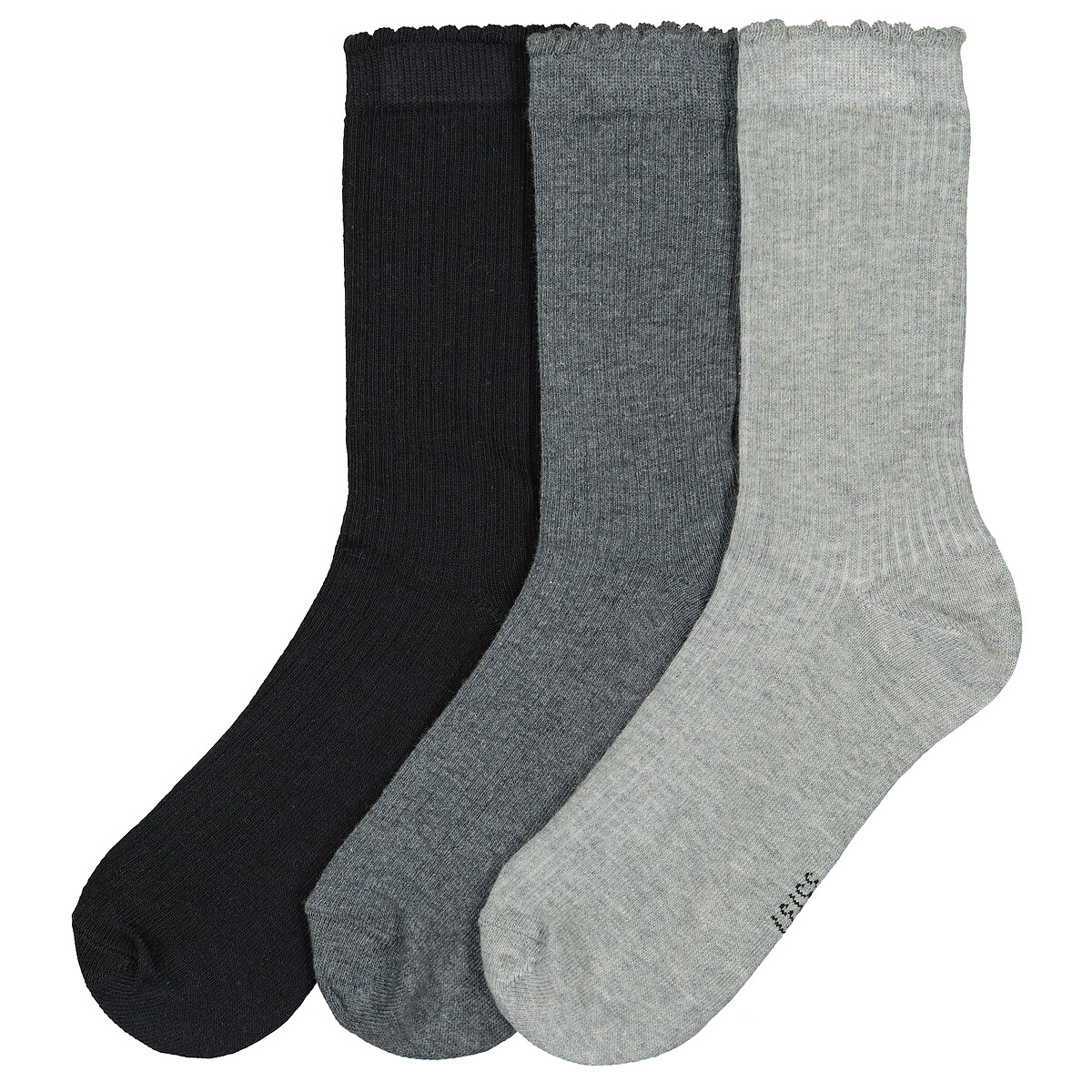 COLEÇÃO LA REDOUTE<br>Conjunto de 3 pares de meias