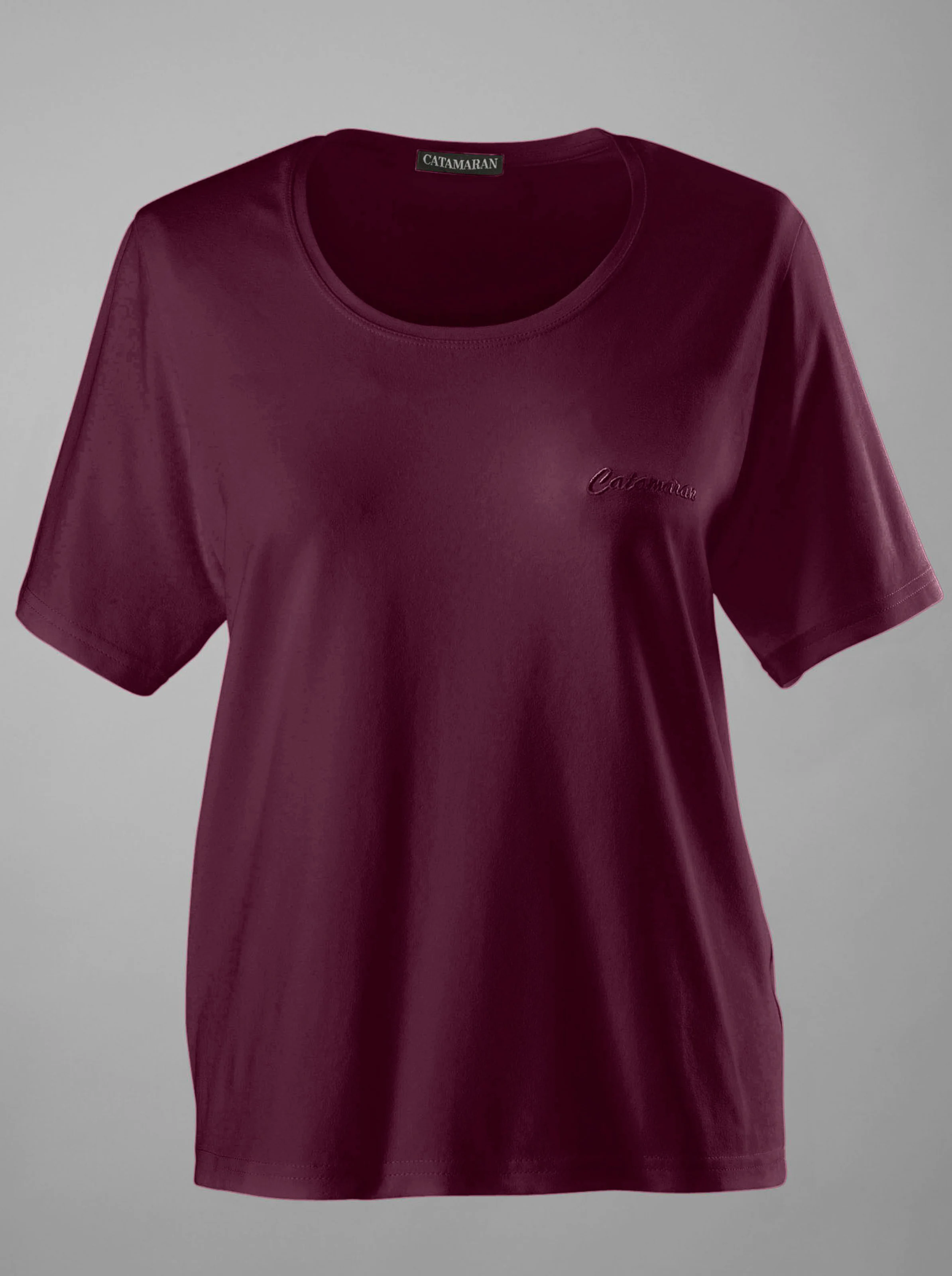Catamaran Sports Sportshirt in bordeaux + graphit