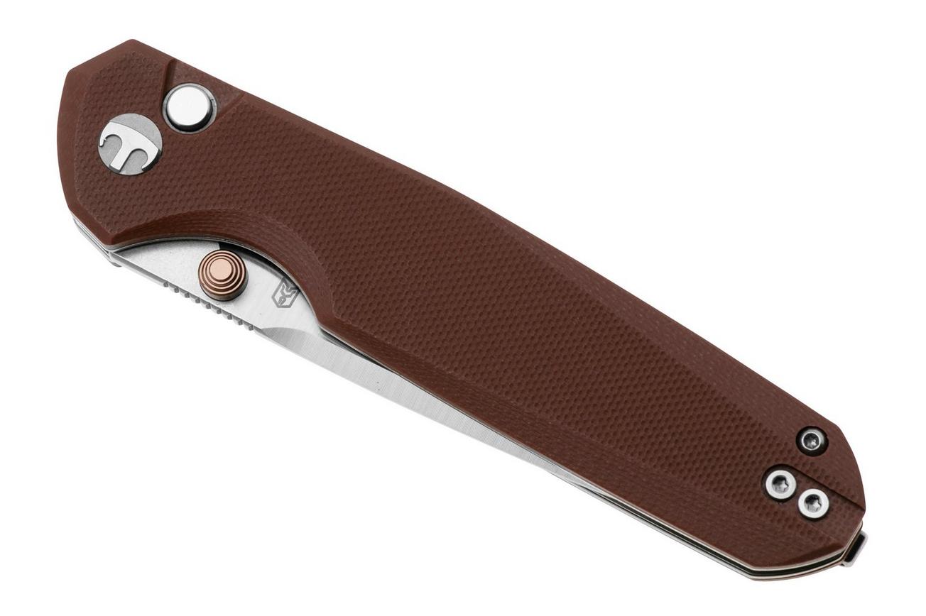 Bestechman Velix BMK07B 14C28N, Brown G10 zakmes, Ostap Hel design