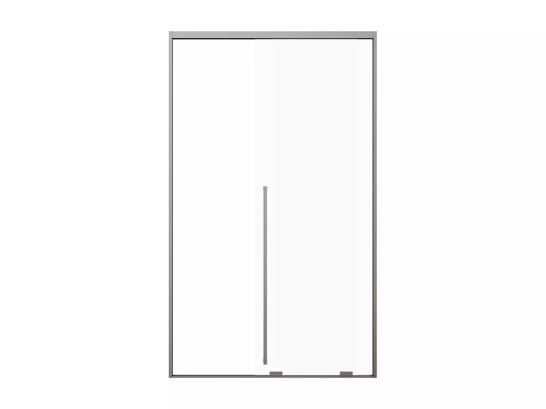 Porte de douche coulissante - Verre trempé 8 mm - 120 x 200 cm - Coloris Gun métal - COVINGTON
