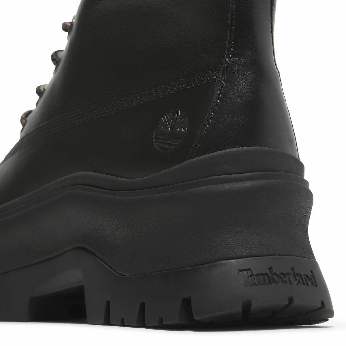 TIMBERLAND<br>Botas de couro de cano médio Roxie Lane com cadarços