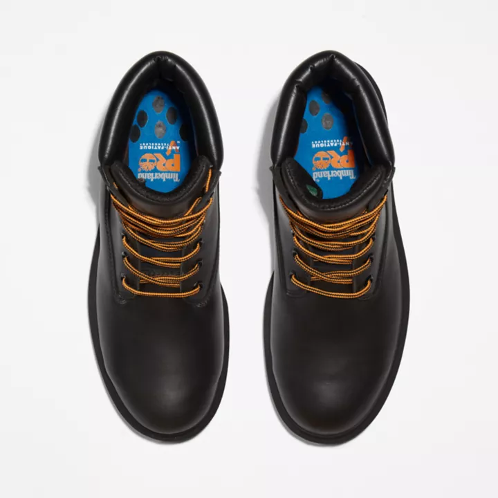 Bottine de travail imperméable Timberland PRO emblématique à embout de sécurité en alliage pour homme en noir