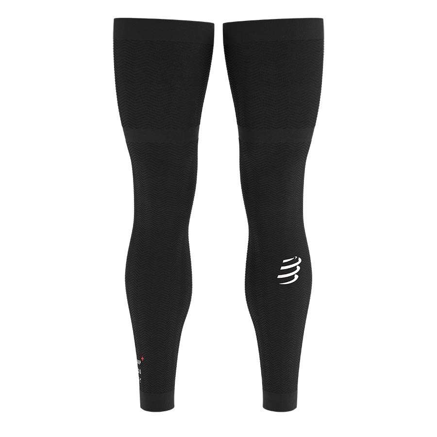 Compressport Full Legs Compressie Beenwarmers Zwart