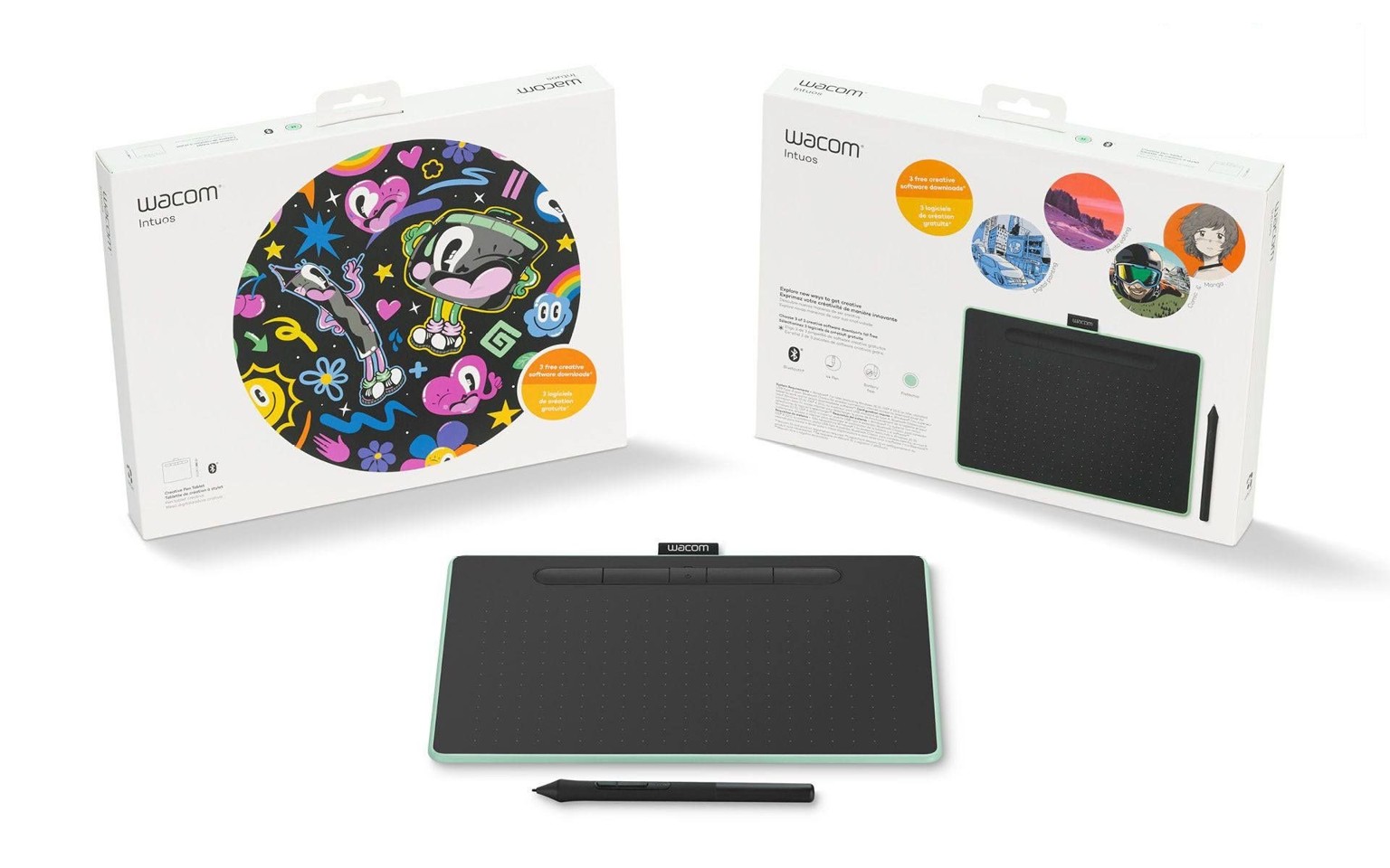 Wacom - Intuos Tegnetablet Medium Bluetooth, Sort/grøn