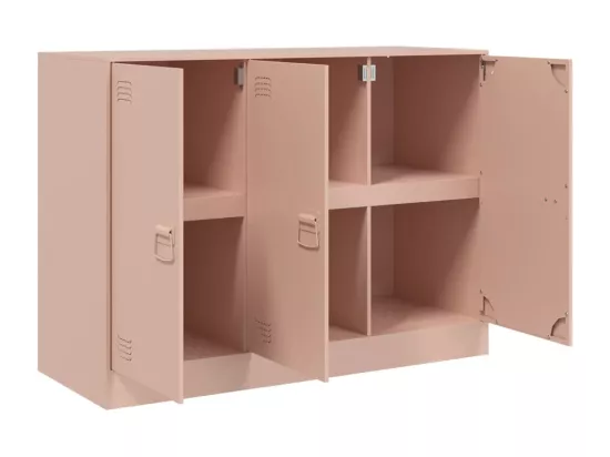 Buffet rose 99x39x73 cm acier