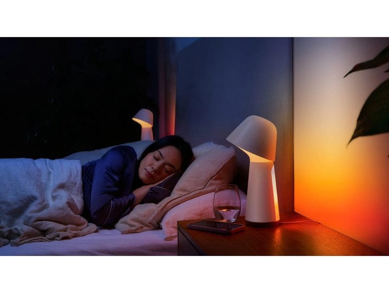Philips Hue Tischleuchte White & Color Ambiance Twilight we Smarte Nachttischlampe zum Schlafengehen und Aufwachen