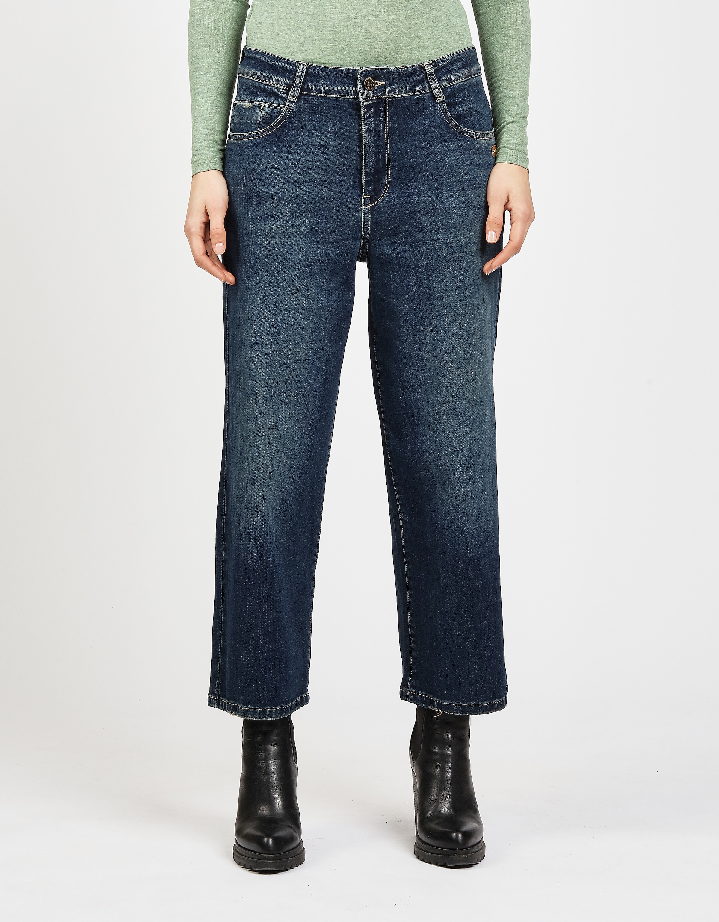 GANG Weite Jeans »94CAROL« in verkürzter Cropped Form