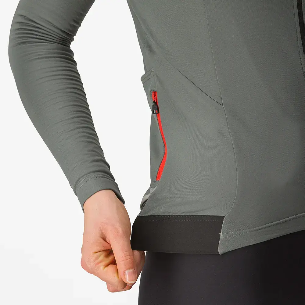 Castelli Fly Fietsshirt Lange Mouwen Grijs Dames