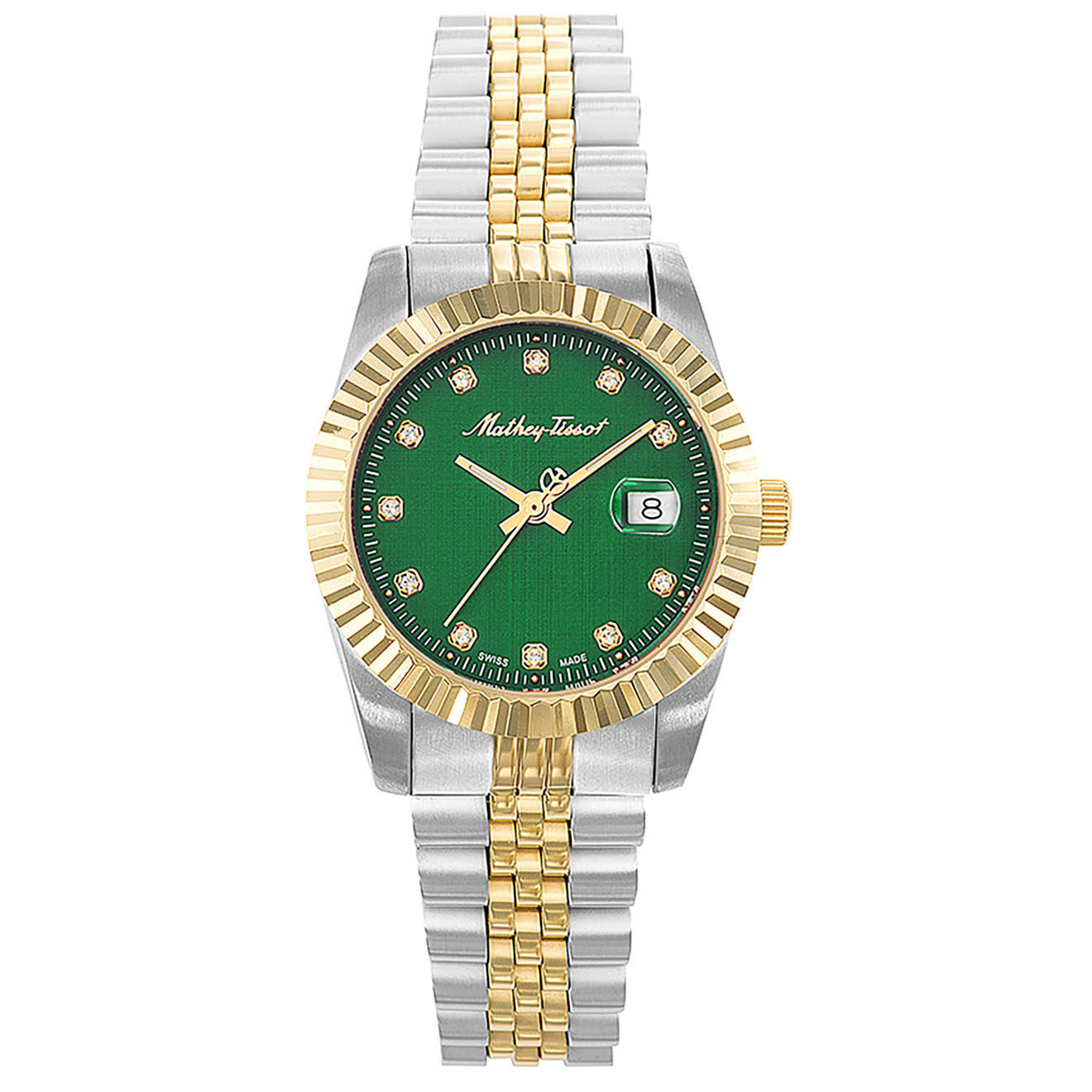 Mathey-Tissot Montre Femme Quartz en Acier Mathy III argenté/doré