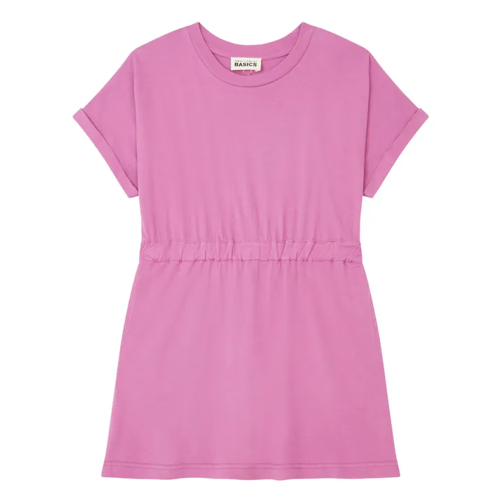 SMALLABLE BASICS Robe Courte Fille Coton Bio | Rose bonbon