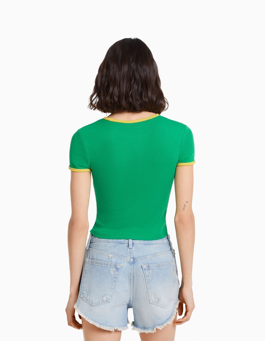 Camiseta de manga curta com estampa