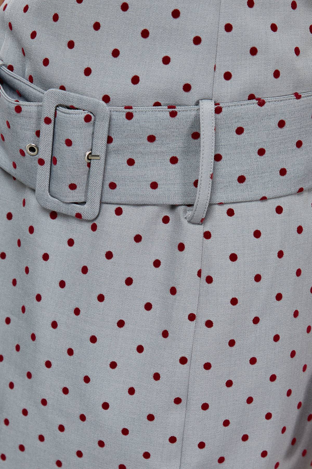 Warehouse Robe Mini à Ceinture Assortie Motif Pois Floqué