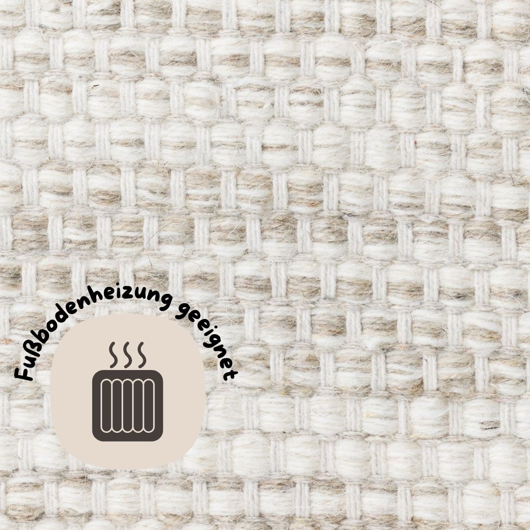 GOODproduct Wollteppich »Woolscape« rund 10 mm Höhe Wendeteppich, handgewebte Qualität, meliert, reine Wolle, Wohnzimmer