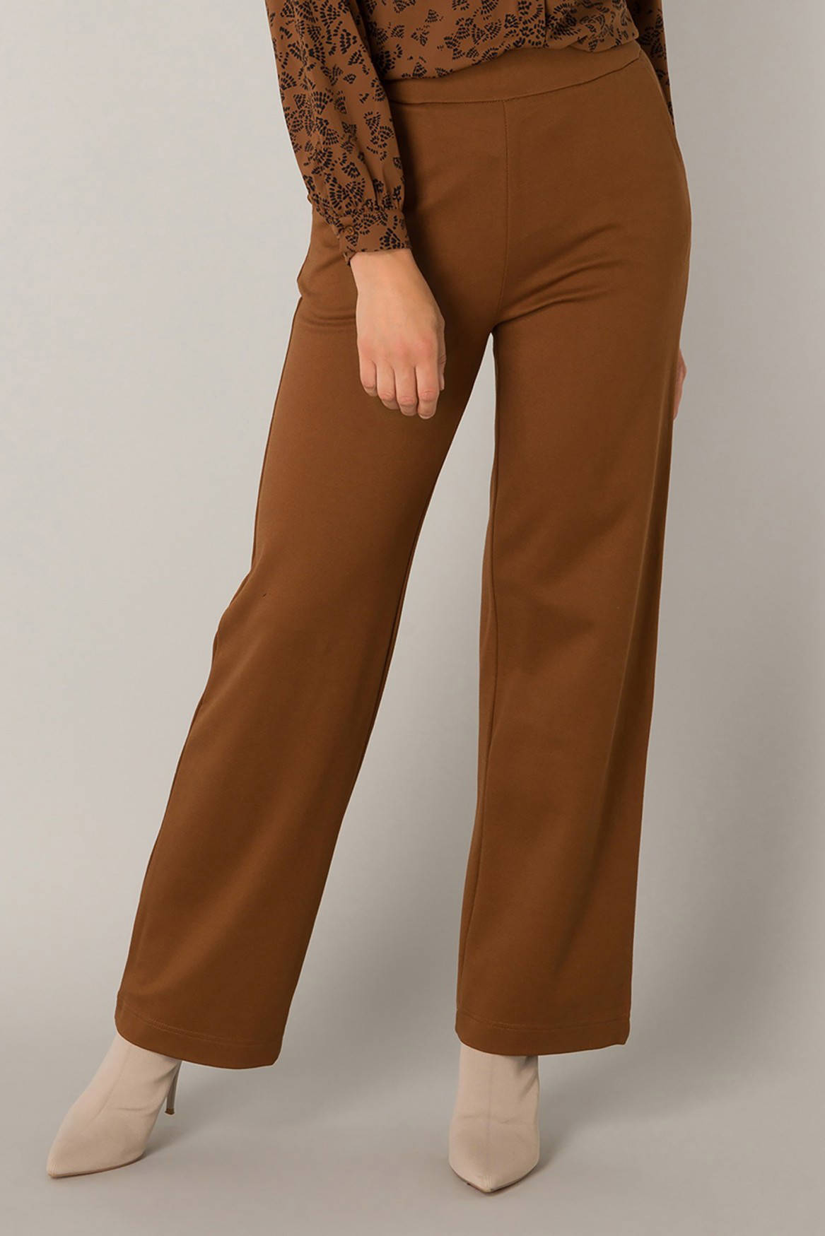 Yest wide leg broek bruin