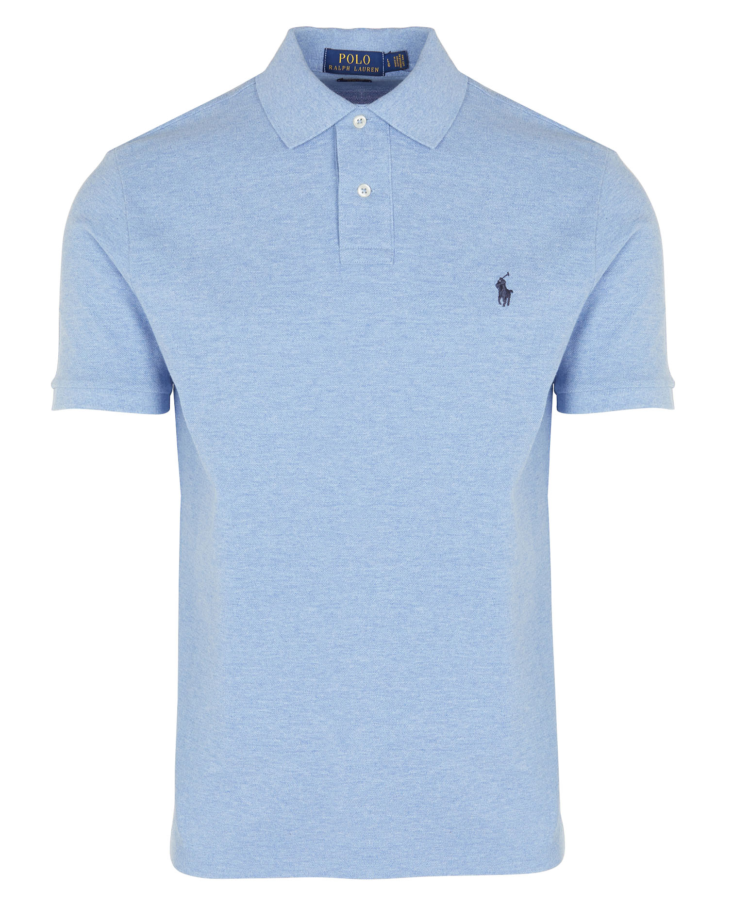 Polo slim-fit en coton piqué | Bleu