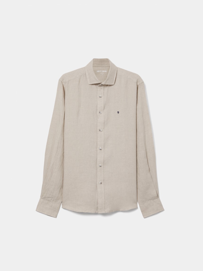 Camisa de linho slim fit