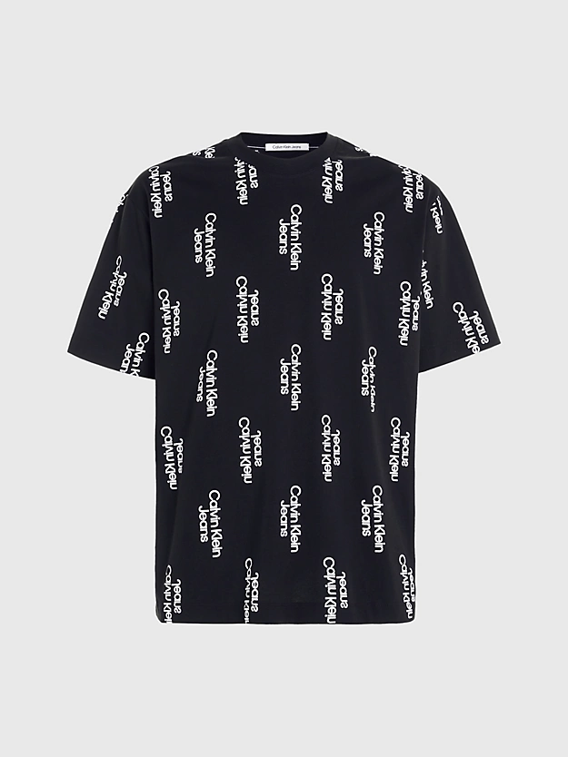 Camiseta de modelagem folgada com estampa por toda a peça.