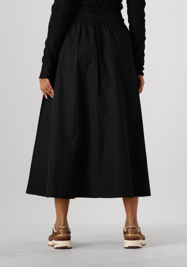 zwarte summum midirok skirt taft