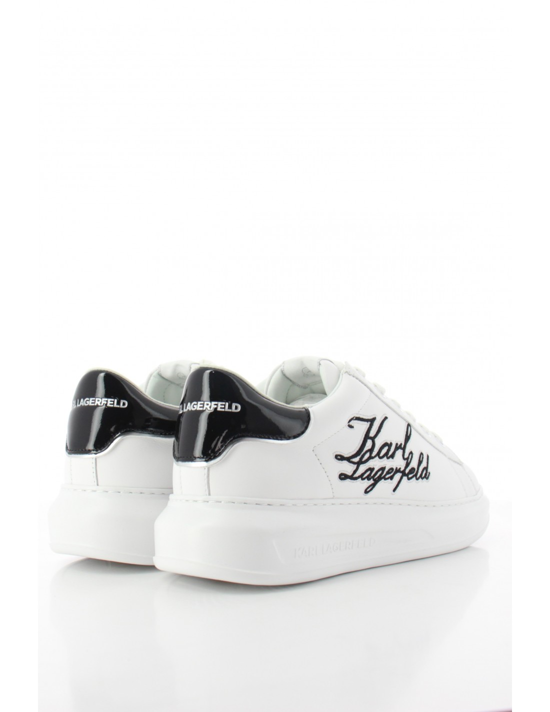 karl lagerfeld Baskets de ville Homme Kapri Mens Signia Scroll Lo Cuir Blanc