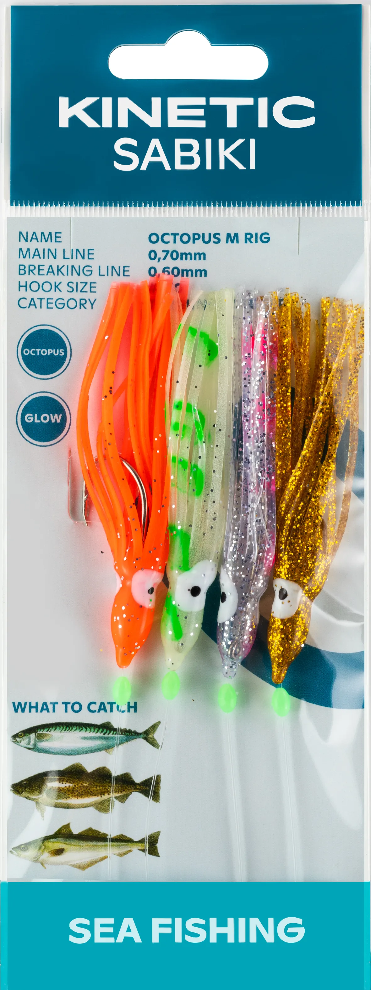 Kinetic Kinetic Sabiki Octopus M Yellow/orange