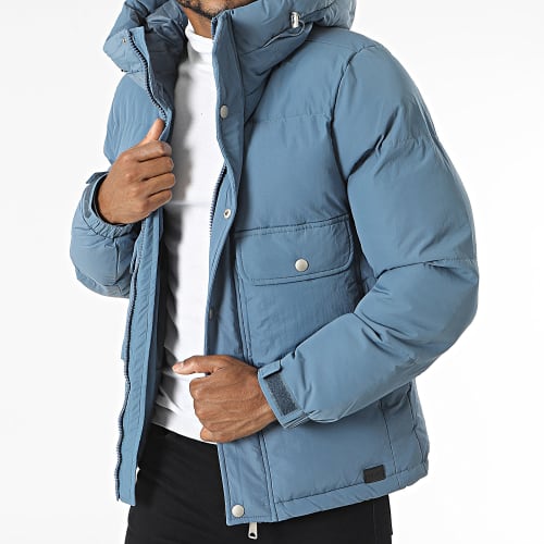 Parka Capuche Bleu Clair