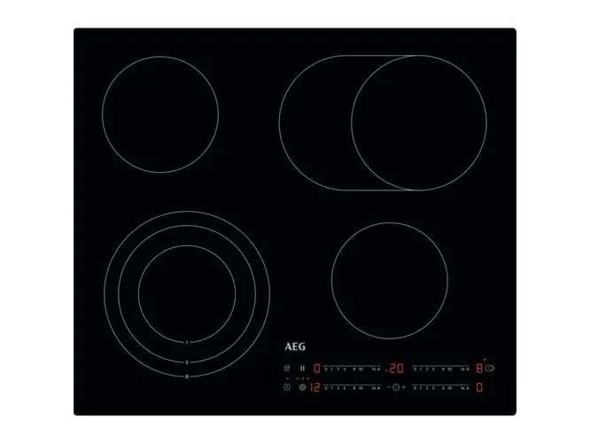 AEG HK654070IB - Keramisk kogeplade - 4 plader - Niche - bredde: 56 cm - dybde: 49 cm - rammeløs - sort