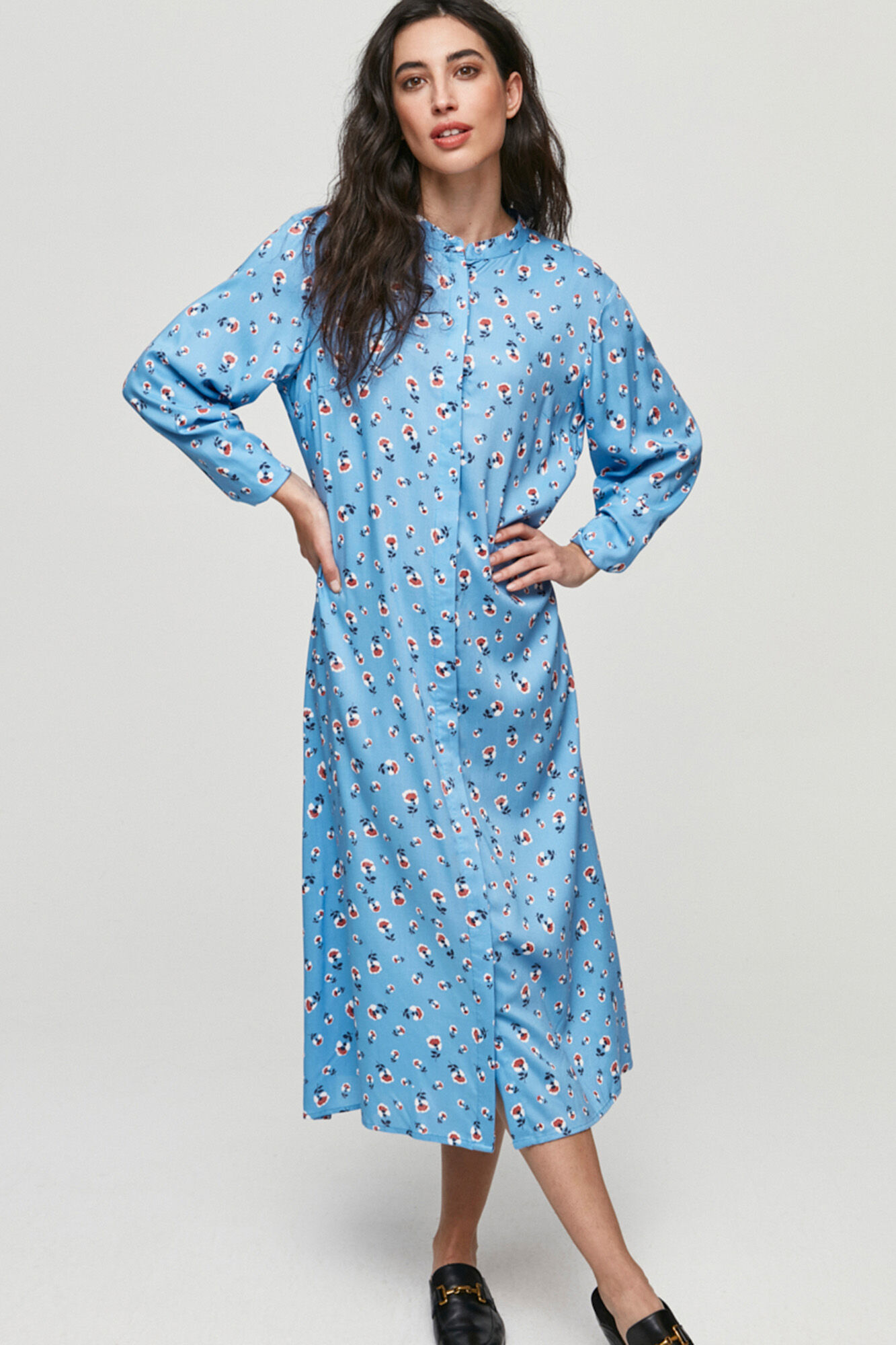 Vestido camisa - Azul