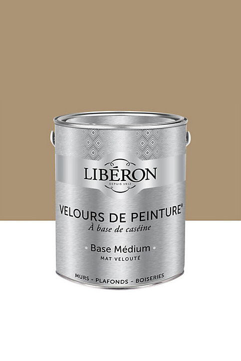 Peinture multisupport murs, plafonds et boiseries Velours de peinture beige chêne liège Libéron 2,5L