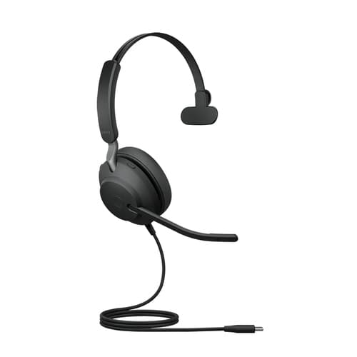 Jabra Evolve2 40, UC Mono, Ledningsført, Kontor/Callcenter, 20
