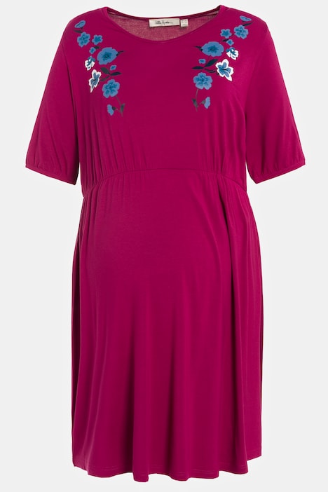 Bellieva-Kleid, Jersey, V-Ausschnitt, Halbarm, Quernaht