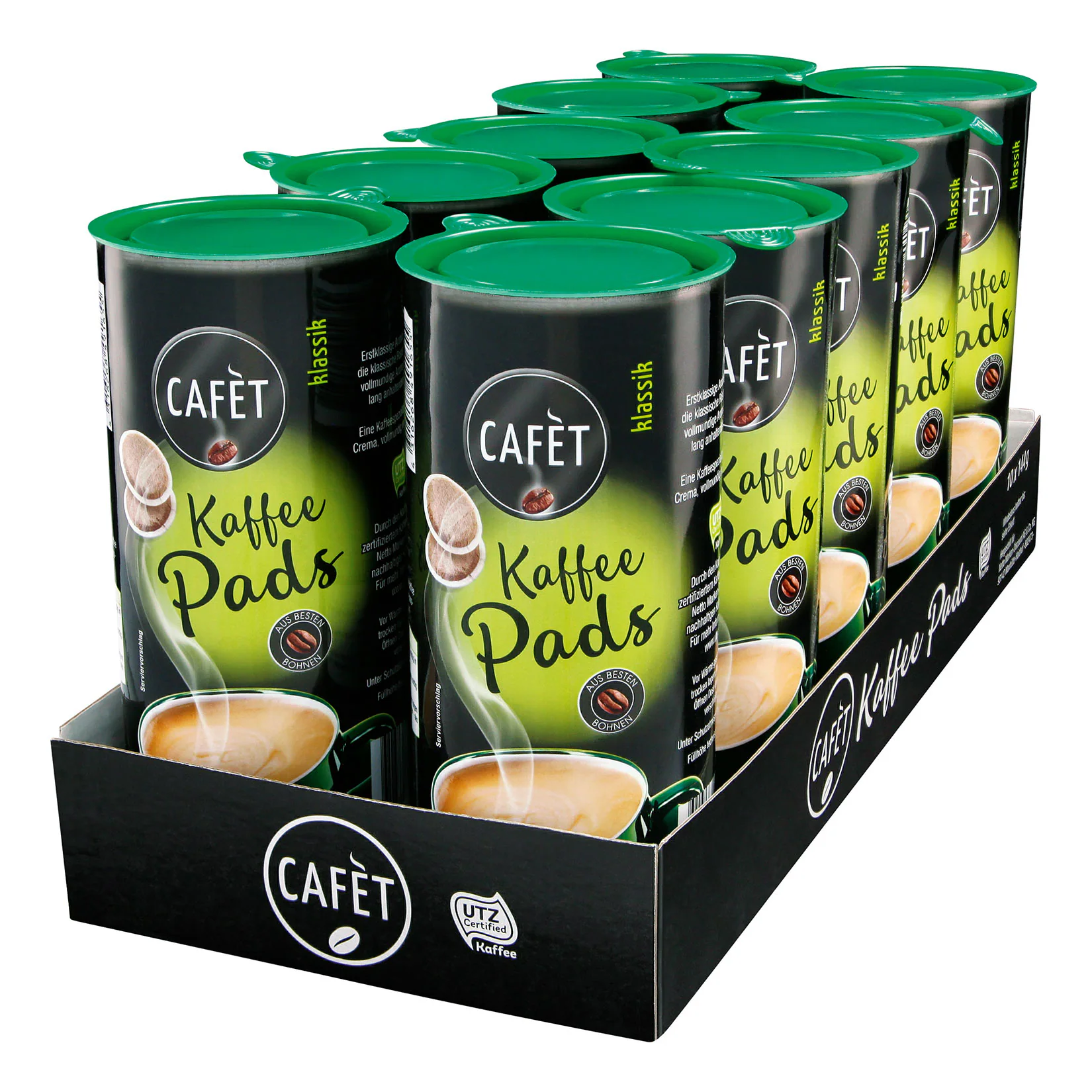 Cafet Klassik Pads 144 g, 10er Pack