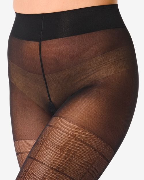 collant fashion tartan carreaux 30 deniers noir