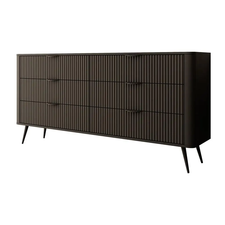 Meubella - Ladekast Lima - Zwart - 163 cm