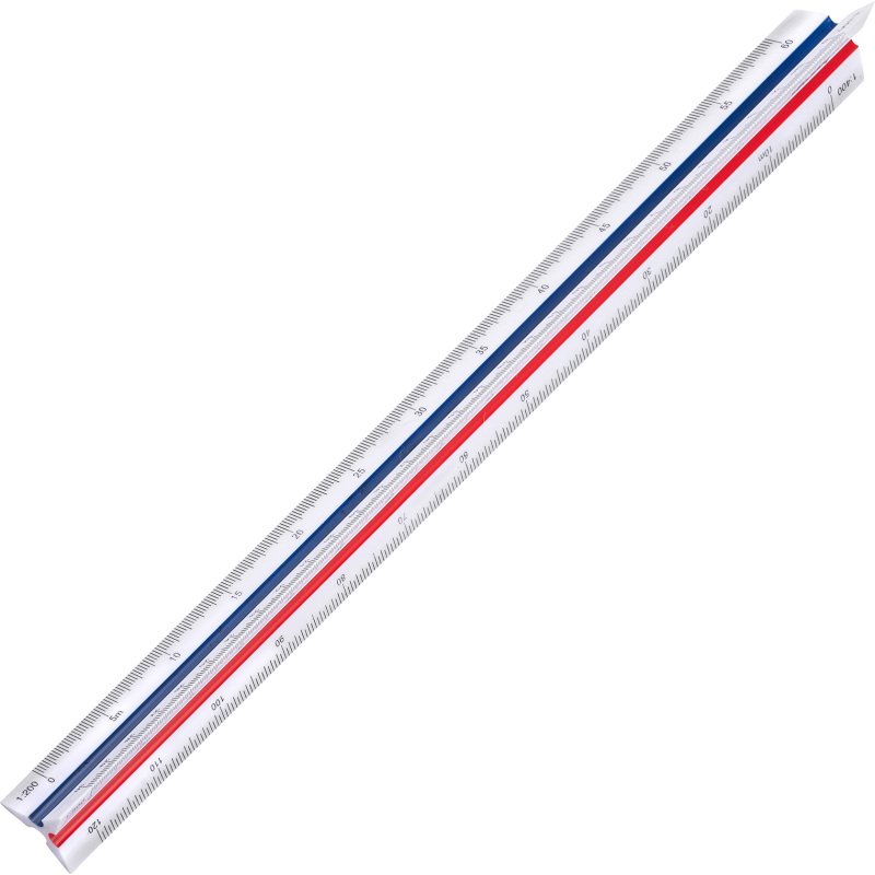 Règle à échelle de réduction sous étui  Wonday géomètre 1 : 500 - 1 : 2500