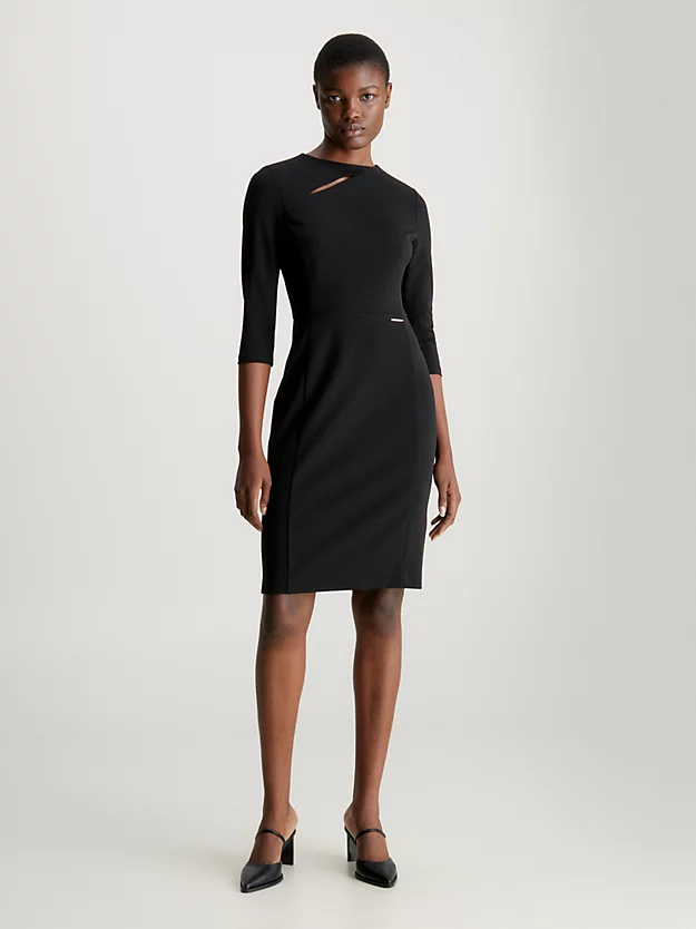 Vestido justo ao corpo em crepe scuba