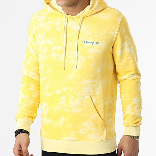 Sweat Capuche Tie Dye 217255 Jaune