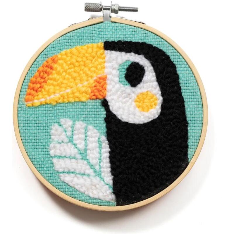 Punch Needle, Toucan - Bleu
