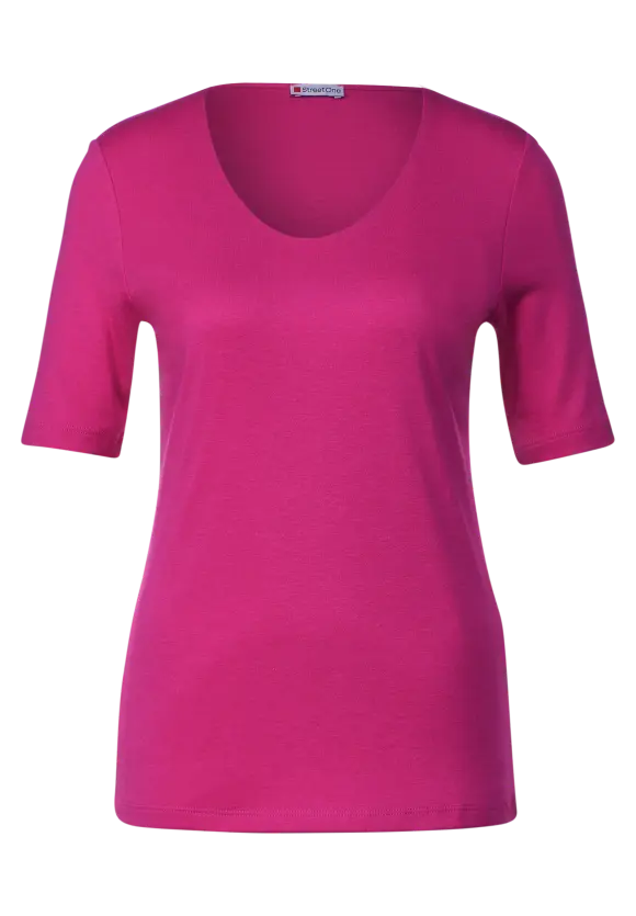 Basic Kurzarmshirt - magnolia pink
