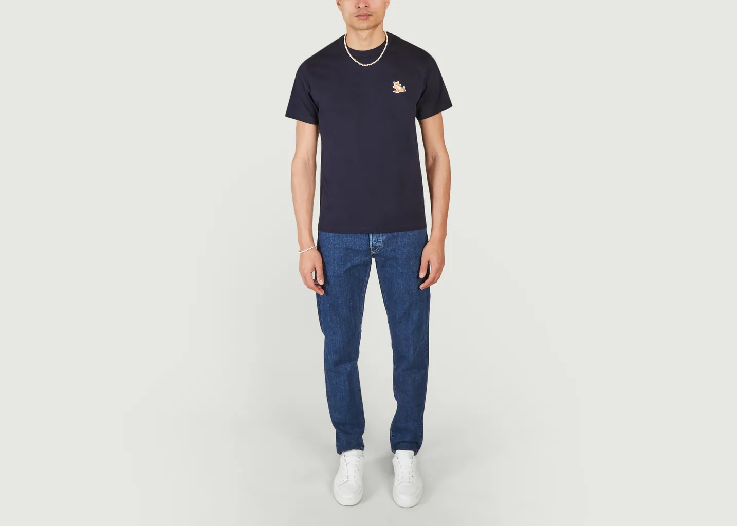 T-shirt Chillax Fox Patch Classic Maison Kitsuné